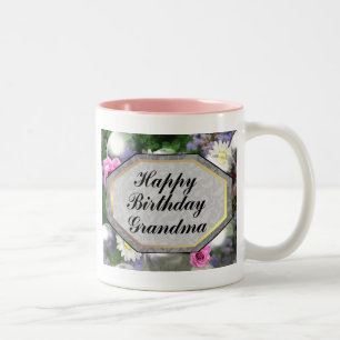 Happy Birthday Grandma Two-Tone Coffee Mug