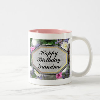 Happy Birthday Grandma Two-Tone Coffee Mug