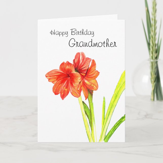 Happy Birthday Grandmother Card (Front)