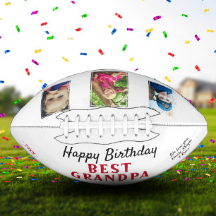 Happy Birthday Grandpa 3 Photo Collage Football