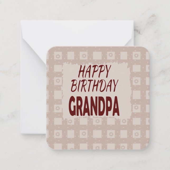 Happy Birthday Grandpa: Card (Front)