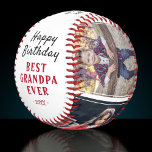Happy Birthday Grandpa Modern 3 Photo Collage Baseball<br><div class="desc">Happy Birthday Grandpa Modern 3 Photo Collage Baseball. Make a special baseball ball for the best grandpa ever. Add your favourite 3 photos into the template and customize the text with your names. Sweet keepsake birthday gift for grandfather.</div>