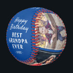 Happy Birthday Grandpa Modern 3 Photo Collage Baseball<br><div class="desc">Happy Birthday Grandpa Modern 3 Photo Collage Baseball. Make a special baseball ball for the best grandpa ever. Add your favourite 3 photos into the template and customize the text with your names. Sweet keepsake birthday gift for grandfather.</div>