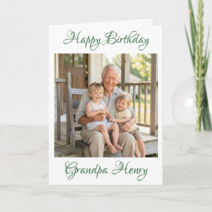 Happy Birthday Grandpa Photo Template Personalized