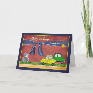 Happy Birthday Grandson Thank You Card