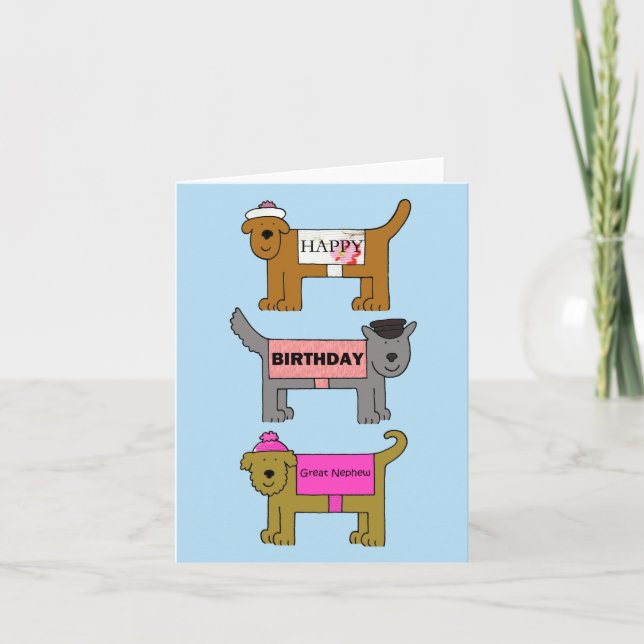 Happy Birthday Great Nephew Card (Front)