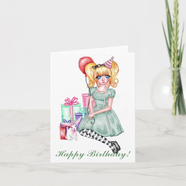 Happy Birthday (Green) Card (Front)