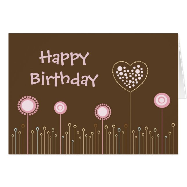 Happy Birthday Greeting Card (Front Horizontal)