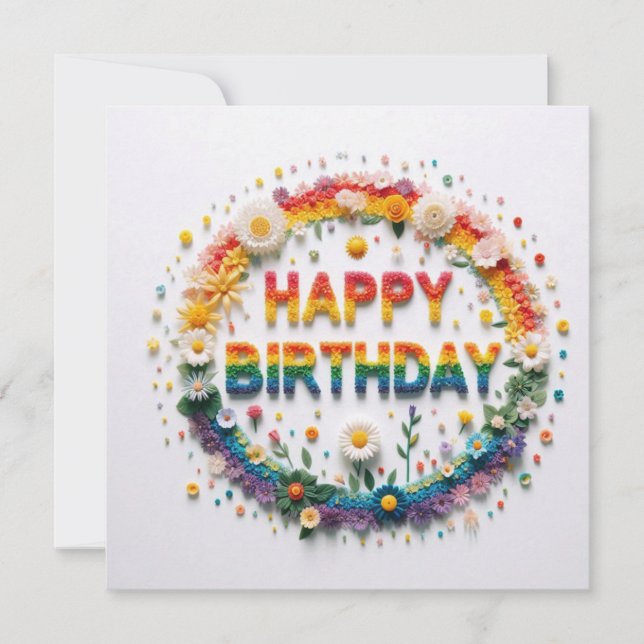 Happy Birthday Greeting Cards  (Front)