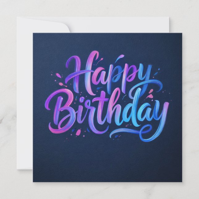 Happy Birthday Greeting Cards  (Front)