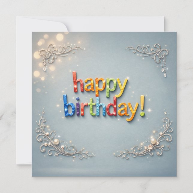 Happy Birthday Greeting Cards  (Front)
