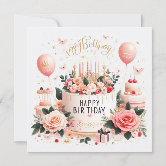 Happy Birthday Greeting Cards  (Front)