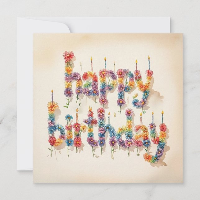Happy Birthday Greeting Cards  (Front)