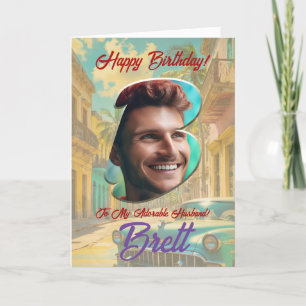 Happy Birthday Greetings Card for Him B initial