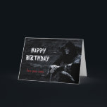 Happy Birthday Grim Reaper See You Soon Card<br><div class="desc">Dark humoured birthday card featuring the Grim Reaper standing in the gloomy depths of hell. A funny card with the Grim Reaper saying,  “See you soon” for another year has just slipped by.</div>