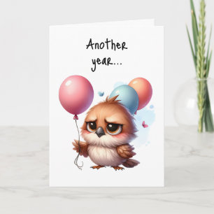 Happy Birthday Grumpy Bird Another Year to Wing it Card