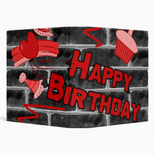 Happy Birthday Grunge Graffiti Set Binder
