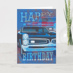 Happy Birthday GTO Cars Card