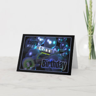 Happy Birthday Guitar Keyboard Card