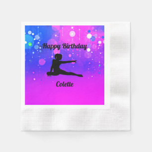 Happy Birthday Gymnastics Napkin
