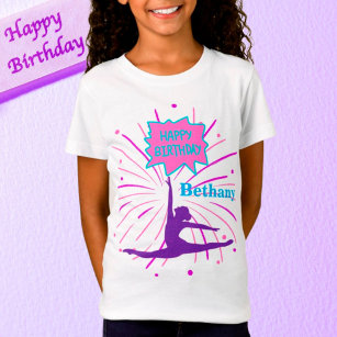 Happy Birthday Gymnastics Personalized  T-Shirt