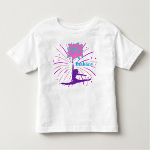 Happy Birthday Gymnastics Personalized Toddler T-shirt