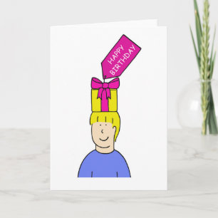 Happy Birthday Hairstylist Cartoon Hair Card