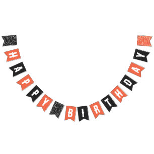 Happy Birthday Halloween Birthday Party Bunting Flags