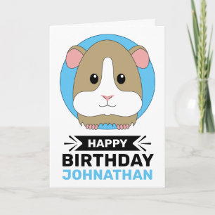 Happy Birthday Hamster Personalized Card