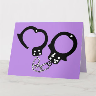 HAPPY BIRTHDAY HANDCUFFS LOVE WIFE HUSBAND CARDS