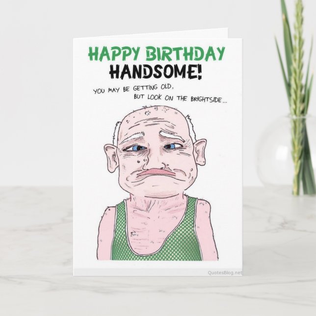 Happy Birthday Handsome! Card (Front)