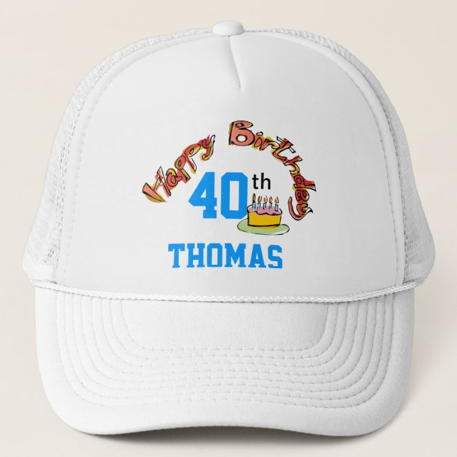Happy Birthday Hat Template (Front)