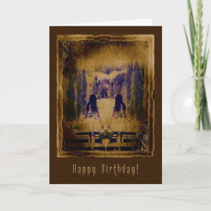 Happy Birthday  Haunting Spooky Girls Card