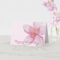 Happy Birthday  | Hawaiian Watercolor Flower