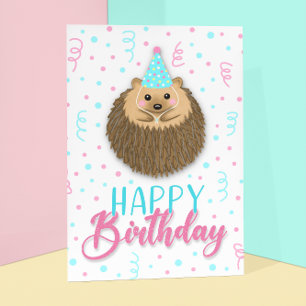 Happy Birthday Hedgie Card