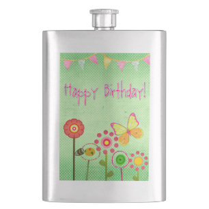 Happy Birthday Hip Flask