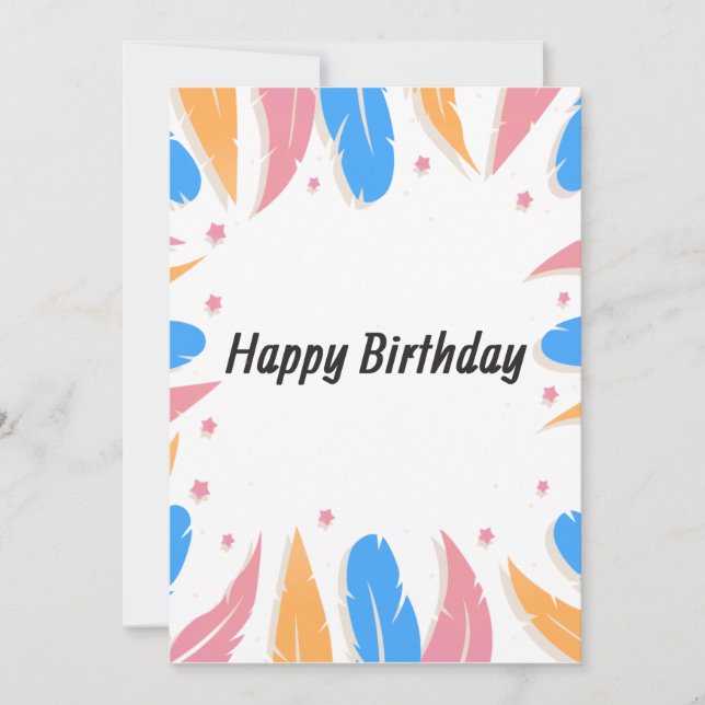 happy birthday holiday card (Front)