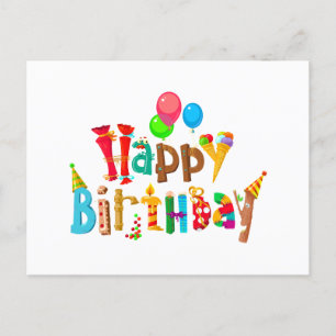 Happy Birthday Holiday Postcard