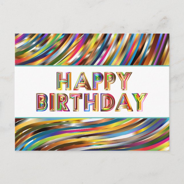Happy Birthday Hologram Postcard (Front)