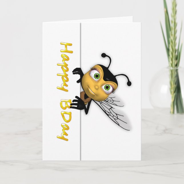 Happy Birthday Honey Bee - Happy BDay Card (Front)