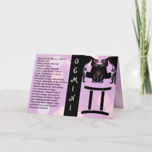 Happy Birthday Horoscope Sign Gemini Card