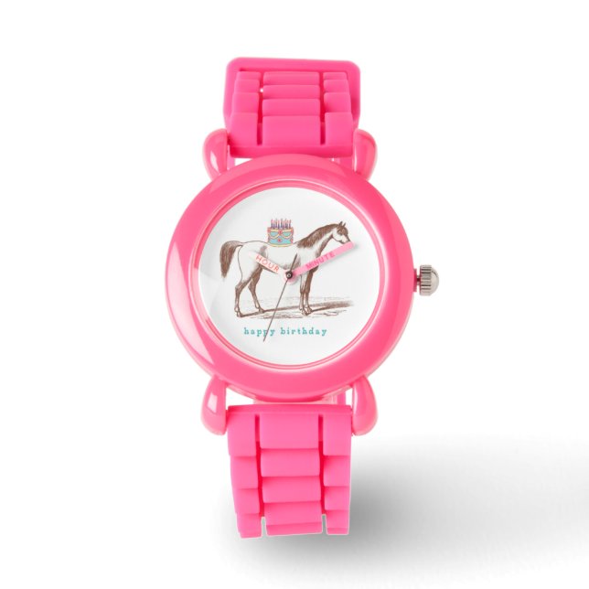 Happy Birthday Horse and Cake Watch (Front)