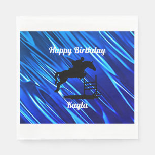 Happy Birthday Horse Hunter Jumper Equestrian Napkin