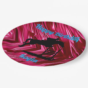 Happy Birthday Horse Hunter Jumper Equestrian Paper Plate