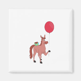 Happy Birthday Horse Magnet