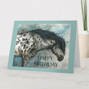 Happy Birthday Horses Appaloosa by Bihrle Card