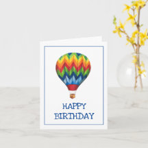 "Happy Birthday" Hot Air Balloon greeting card