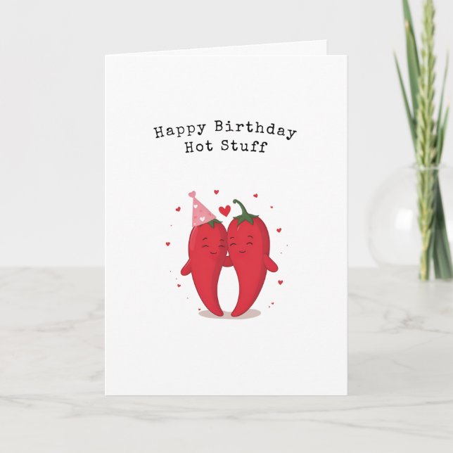 Happy Birthday Hot Stuff Card (Front)