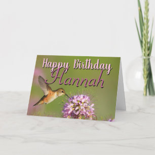 Happy Birthday Hummingbird Card