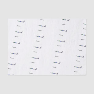 Happy Birthday! Hummingbirds With Ribbon Cartoon Tissue Paper